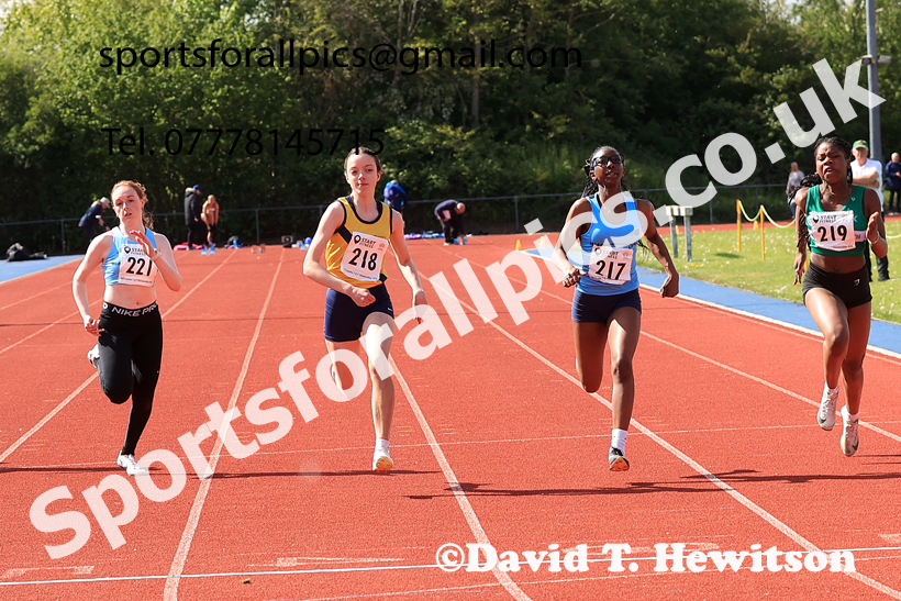 100 metres, 2026 North Eastern Track and Field Champs, Shildon, County Durham. Photo: David T. Hewitson/Sports for All Pics